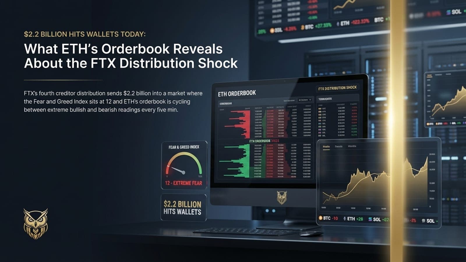 Feature image for $2.2 Billion Hits Wallets Today: What ETH's Orderbook Reveals About the FTX Distribution Shock