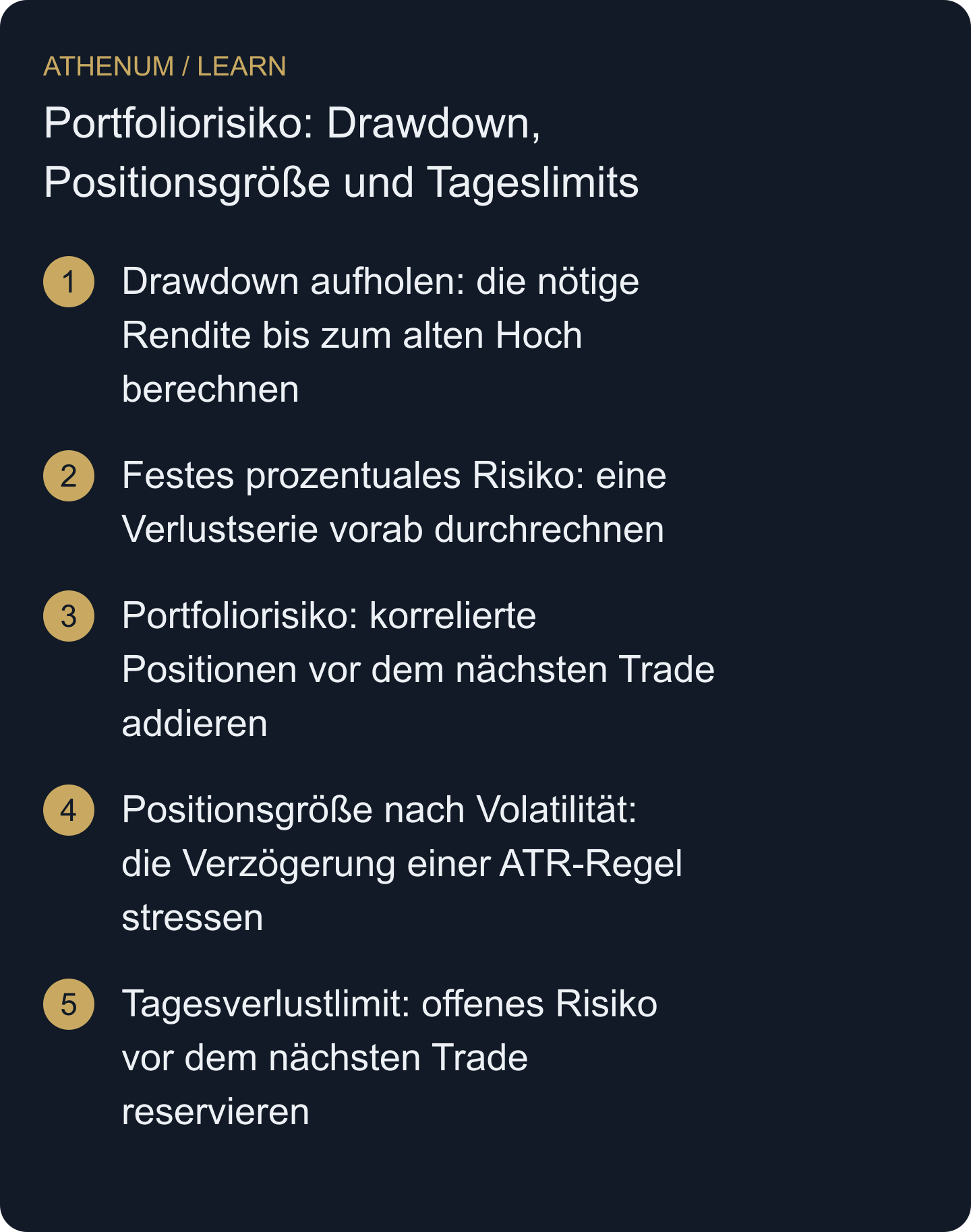 Bestimme den zusätzlichen Kontoeinsatz eines Trades und erkenne Grenzen von Stoppplänen, historischen Schätzungen und Buchungskonventionen.