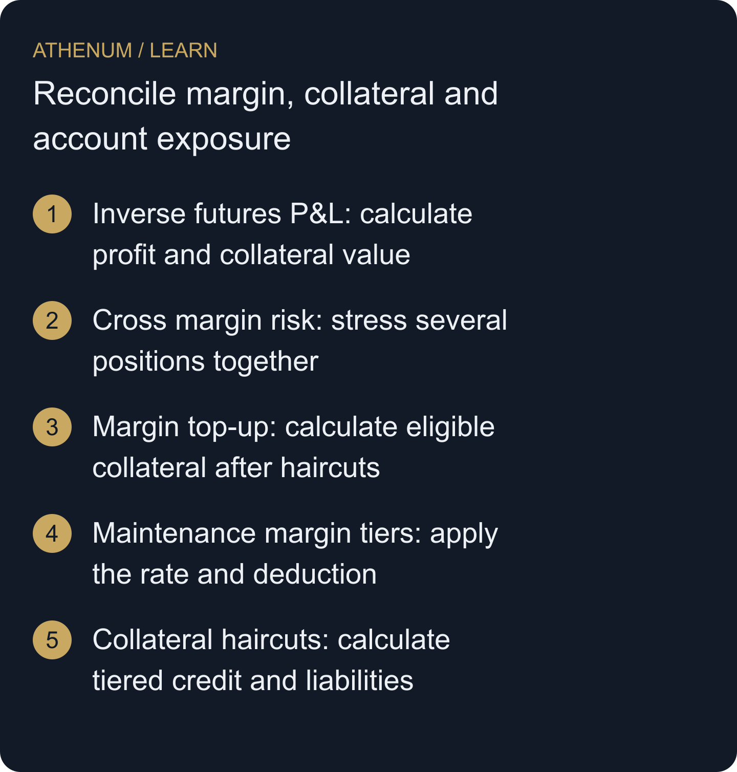 Build a unit-consistent account ledger, identify the assumptions behind its result and explain why it is not a live liquidation forecast.
