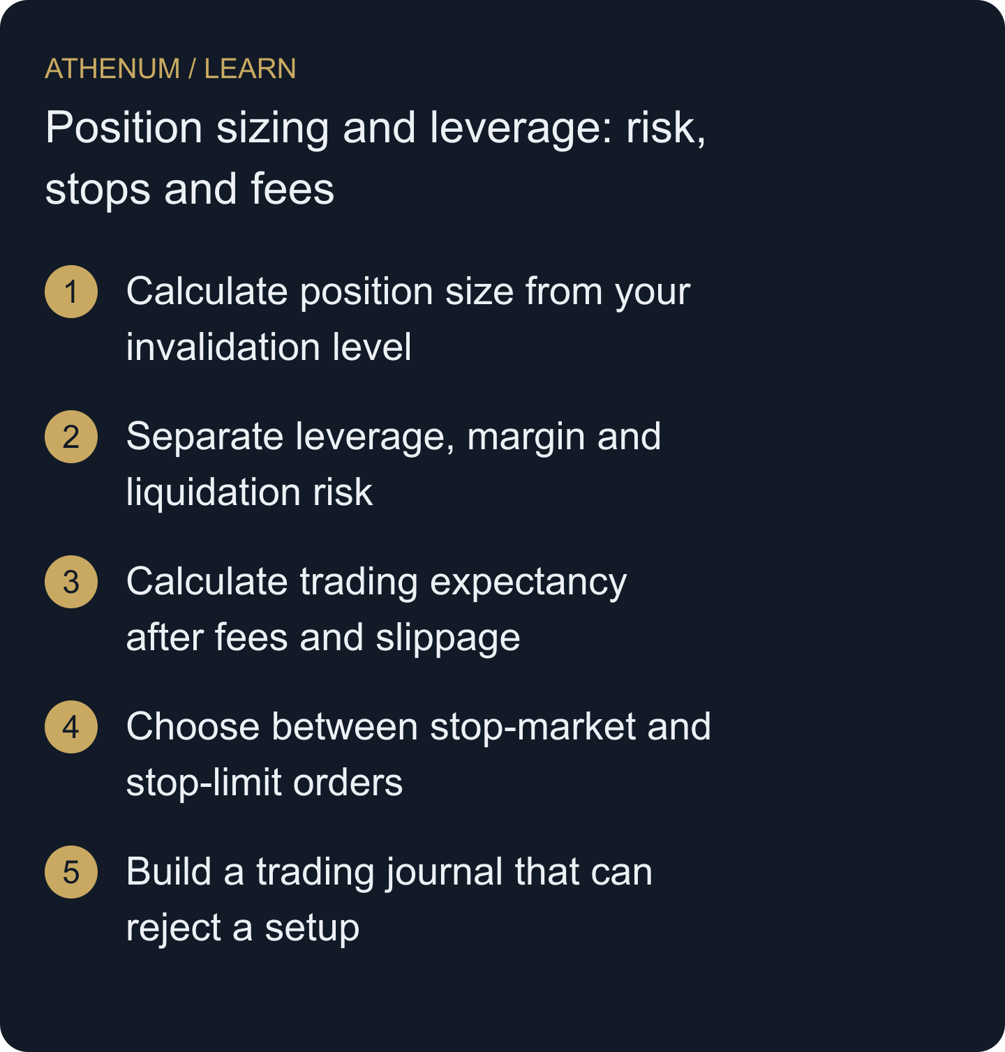 Write a trade plan whose quantity, execution assumptions and evaluation rules another person could reproduce.