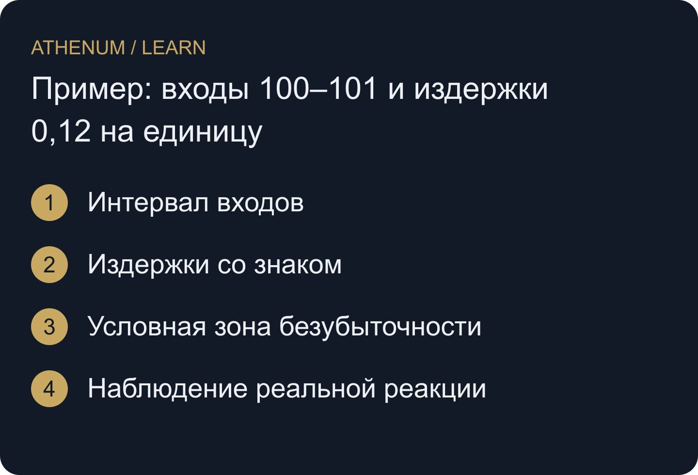 Результат зависит от допущений о входах и расходах. Это не карта частных заявок.