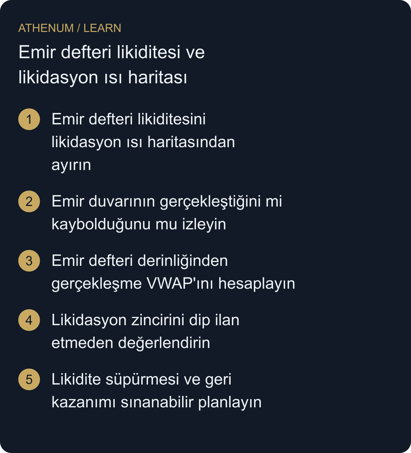 Görünür likidite özelliğini gerçekleşme veya piyasa yapısı hakkında açık ve yanlışlanabilir bir soruya dönüştürmek.