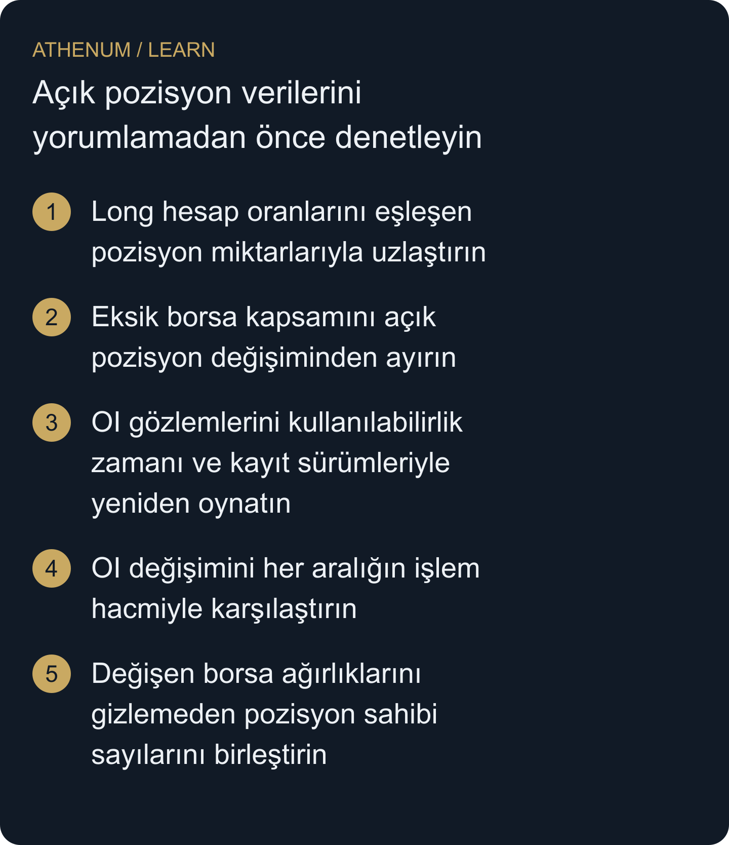 Bir OI veri kümesinin neyi kanıtlayabileceğini uzlaştırın, uyumsuz gözlemleri belirleyin ve eksik bilgiyi işlem anlatılarıyla doldurmayın.