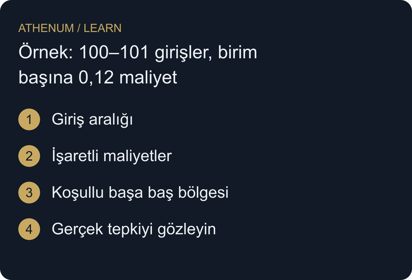 Çıktı giriş ve maliyet varsayımlarına bağlıdır; özel emirlerin haritası değildir.
