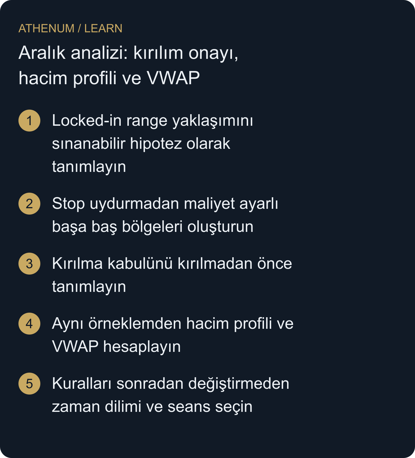Sonraki sonucu bilmeyen bir okuyucunun yeniden uygulayabileceği aralık çalışması hazırlamak.