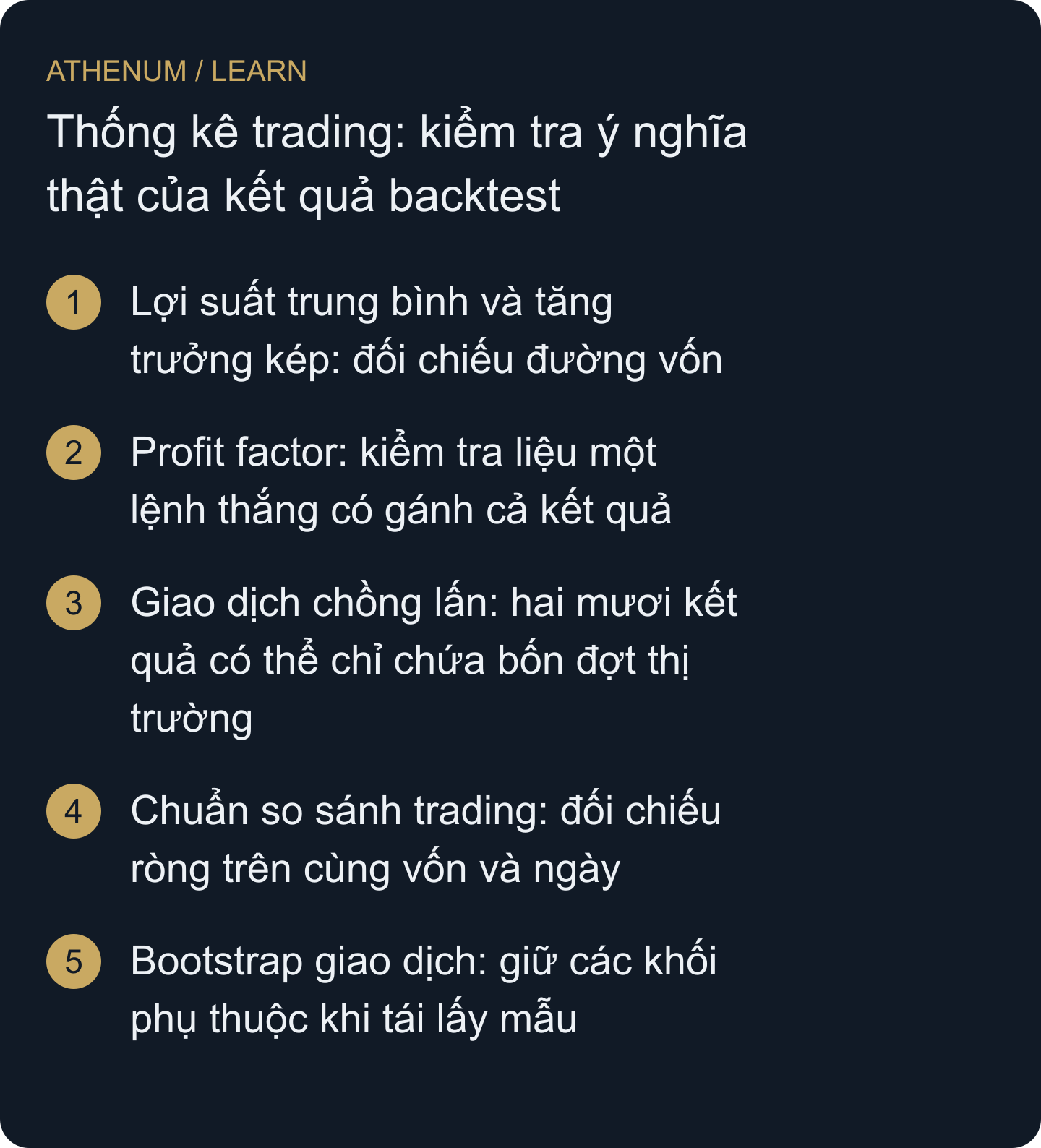 Tách phép tính lịch sử đúng khỏi bằng chứng đủ mạnh để hỗ trợ giả thuyết giao dịch mới.