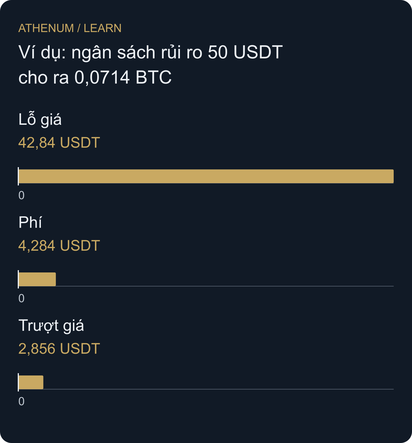 Ngân sách rủi ro chi trả biến động giá bất lợi và chi phí khớp lệnh; phơi nhiễm danh nghĩa là đại lượng khác.